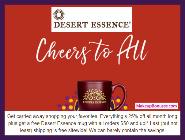 Desert Essence Sale - MakeupBonuses.com