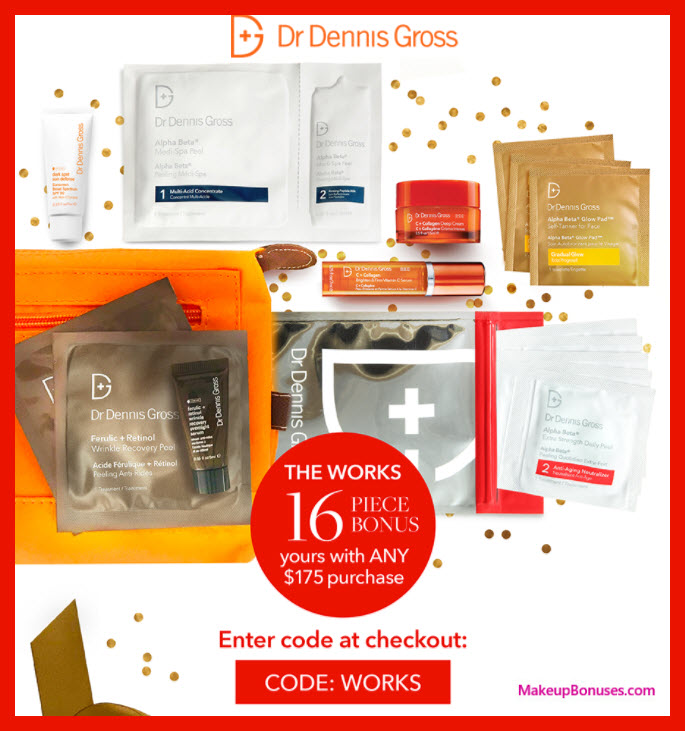Receive a free 16-pc gift with your $175 Dr Dennis Gross purchase