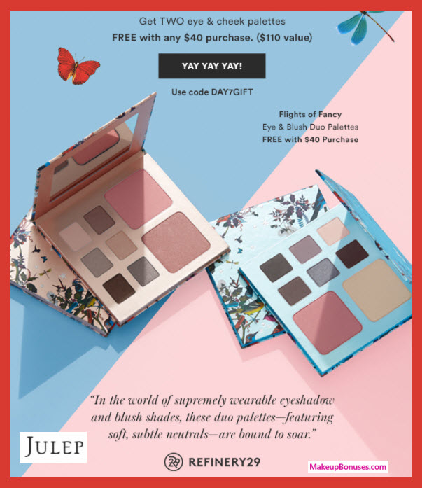 Receive a free 16-pc gift with your $40 Julep purchase