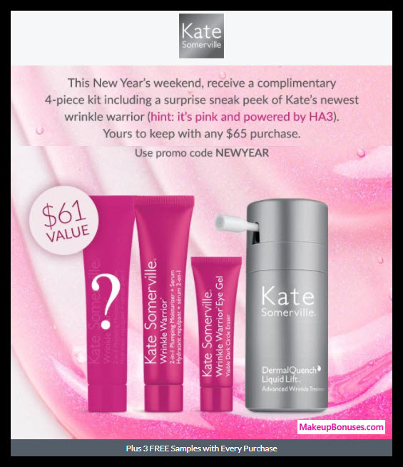 Receive a free 4-pc gift with $65 Kate Somerville purchase