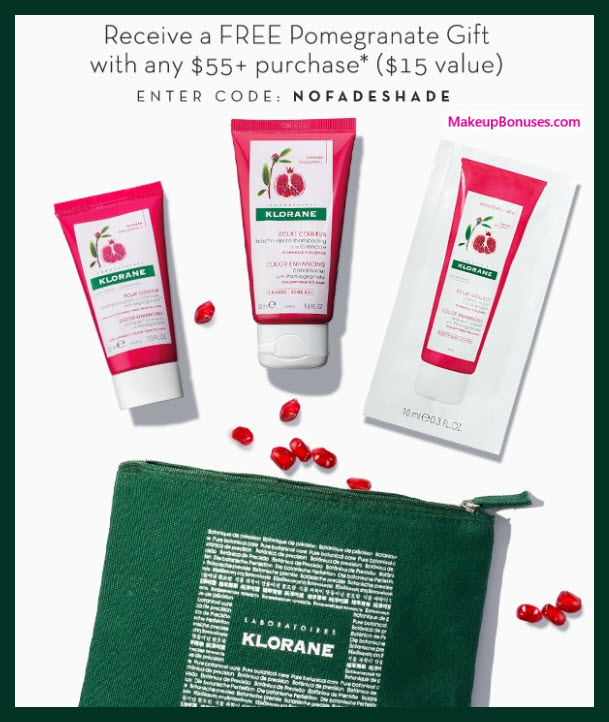 Receive a free 4-pc gift with your $55 Klorane purchase