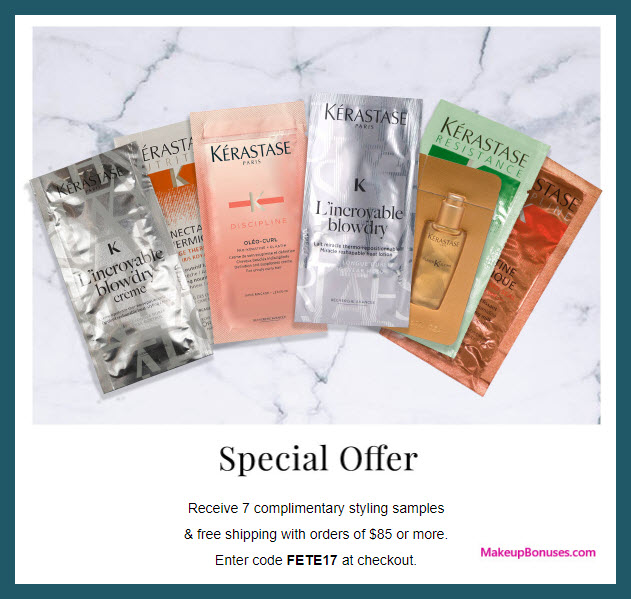 Receive a free 7-pc gift with $85 Kérastase purchase