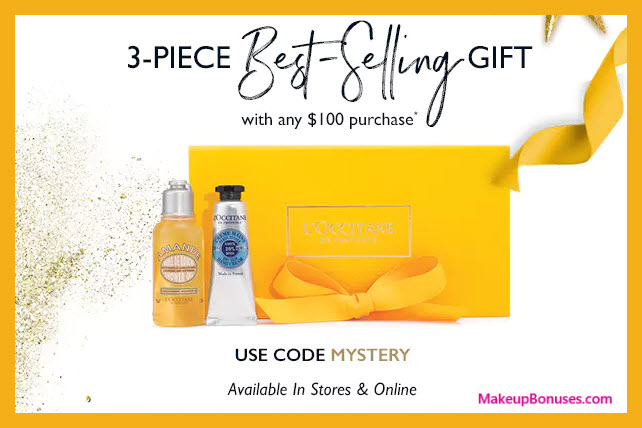 Receive a free 3-pc gift with your $100 L'Occitane purchase