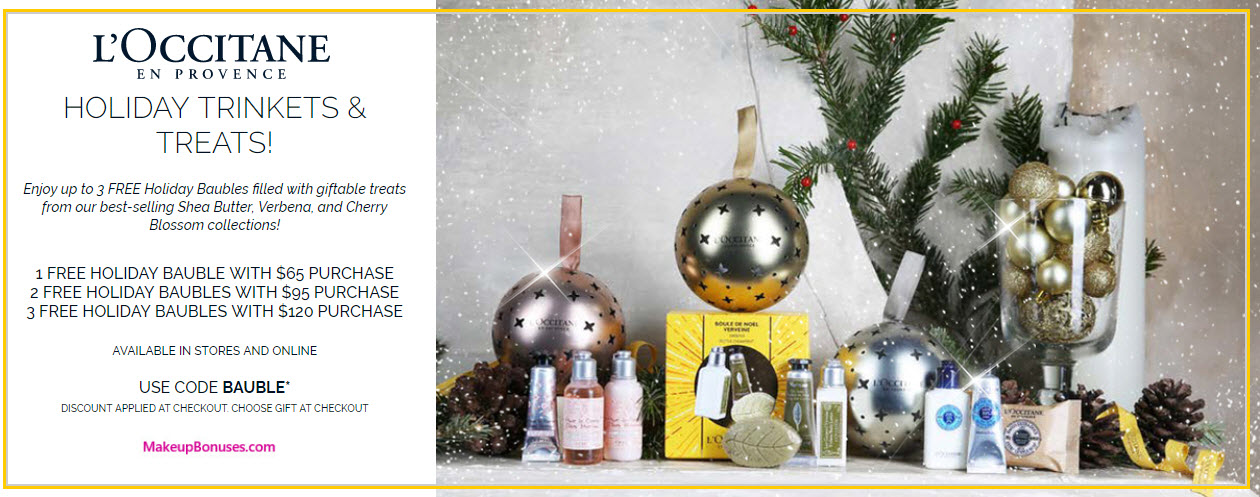 Receive a free 9-pc gift with your $120 L'Occitane purchase