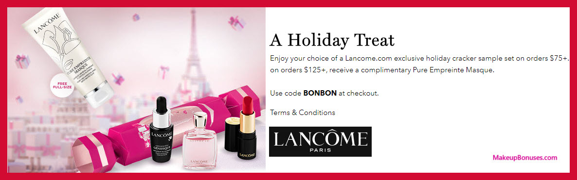 Receive a free 3-pc gift with your $75 Lancôme purchase