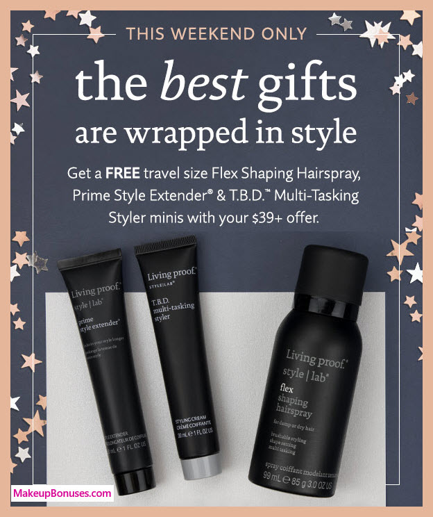 Receive a free 3-pc gift with your $39 Living Proof purchase
