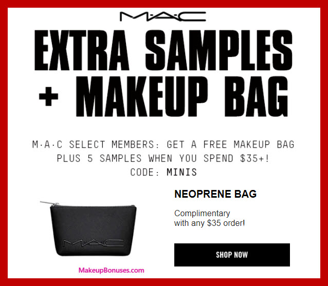 MAC Cosmetics 6piece Free Bonus Gift Makeup Bonuses