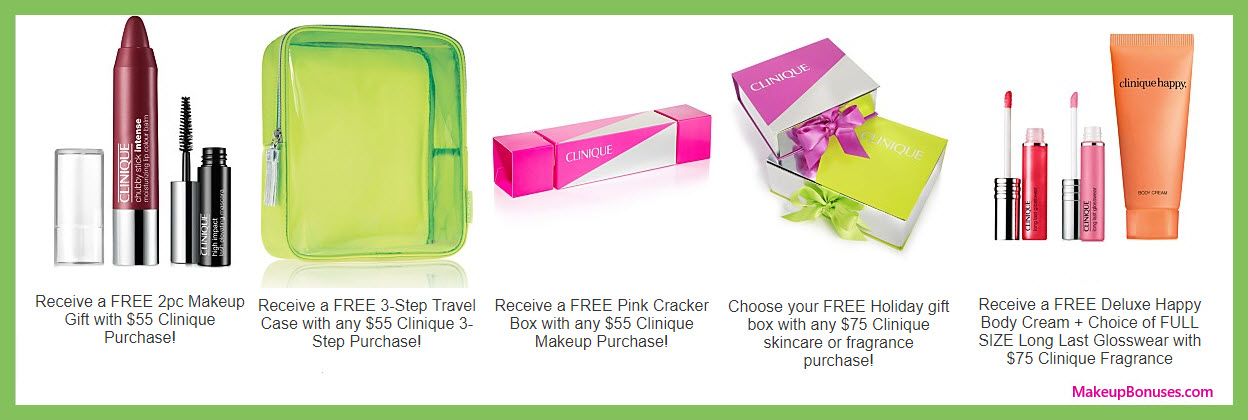 Receive a free 4-pc gift with your $55 Clinique purchase