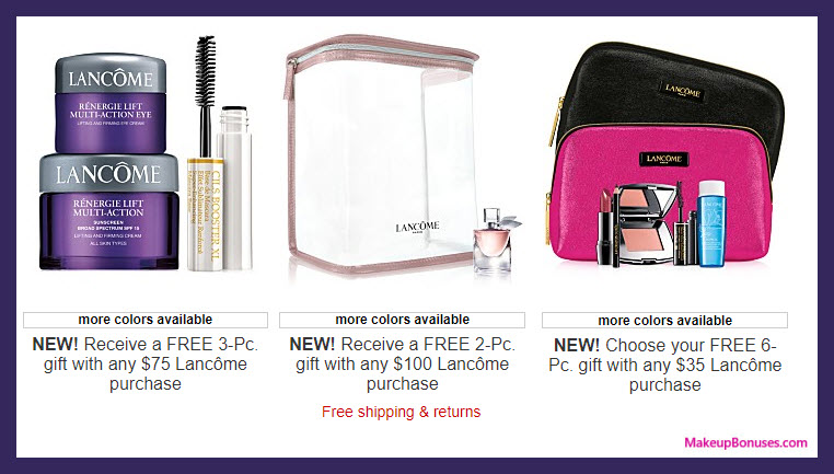 Receive a free 6-pc gift with your $35 Lancôme purchase