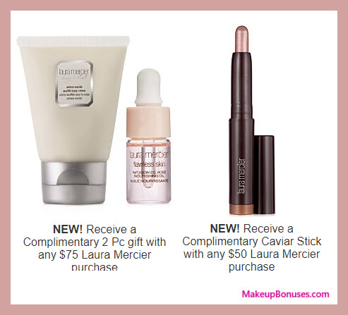 Receive a free 3-pc gift with your $75 Laura Mercier purchase