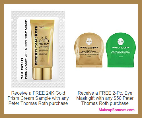 Receive a free 3-pc gift with your $50 Peter Thomas Roth purchase
