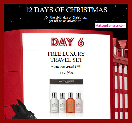 Receive a free 4-pc gift with your $70 Molton Brown purchase