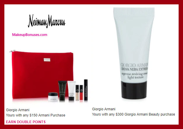 Receive a free 6-pc gift with your $150 Giorgio Armani purchase