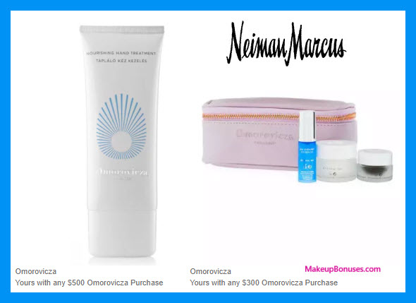 Receive a free 4-pc gift with your $300 Omorovicza purchase