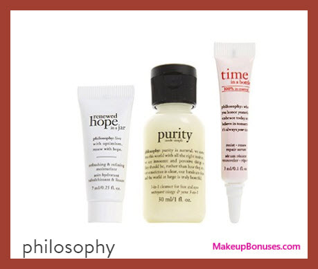 Receive a free 3-pc gift with your $45 Philosophy purchase