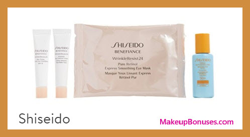 Receive a free 4-pc gift with your $50 Shiseido purchase