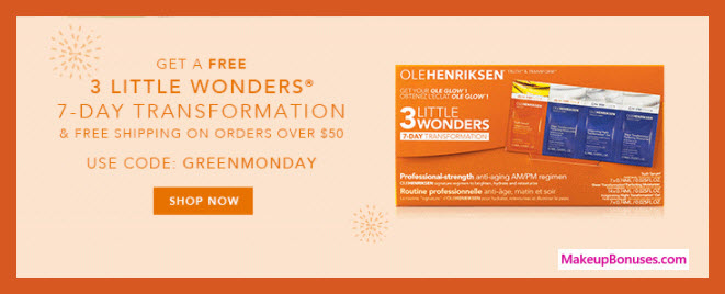 Receive a free 7-pc gift with your $50 OLE HENRIKSEN purchase