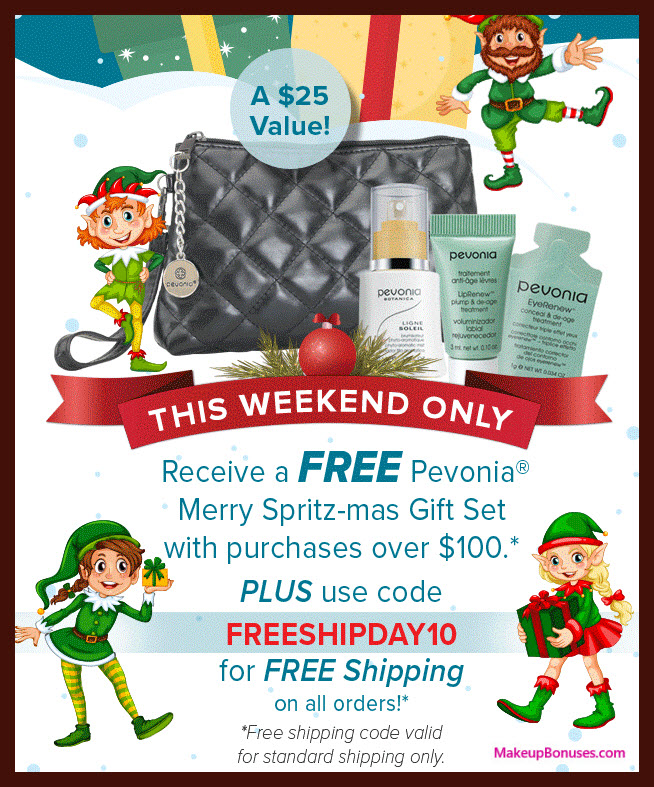 Receive a free 4-pc gift with your $100 Pevonia purchase