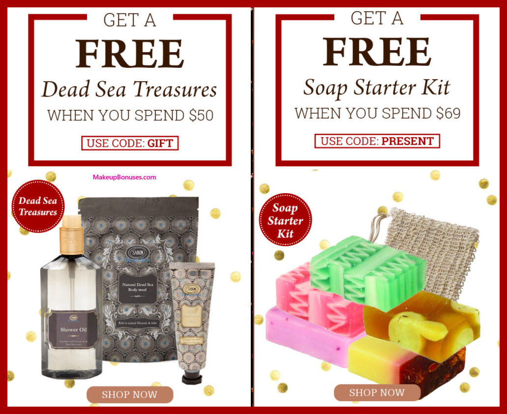 Receive a free 3-pc gift with your $50 Sabon NYC purchase