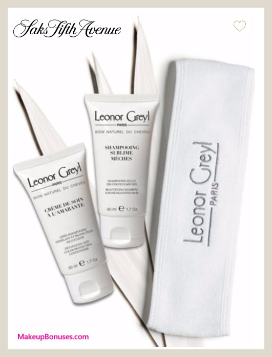 Receive a free 3-pc gift with your $75 Leonor Greyl purchase
