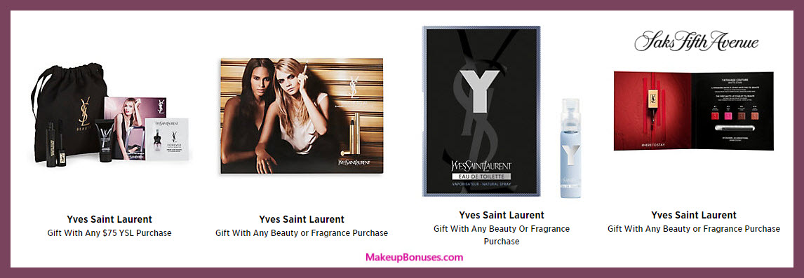 Receive a free 4-pc gift with your $75 Yves Saint Laurent purchase