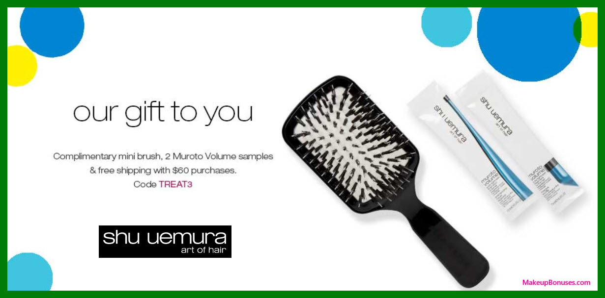 Receive a free 3-pc gift with your $60 Shu Uemura Art of Hair purchase