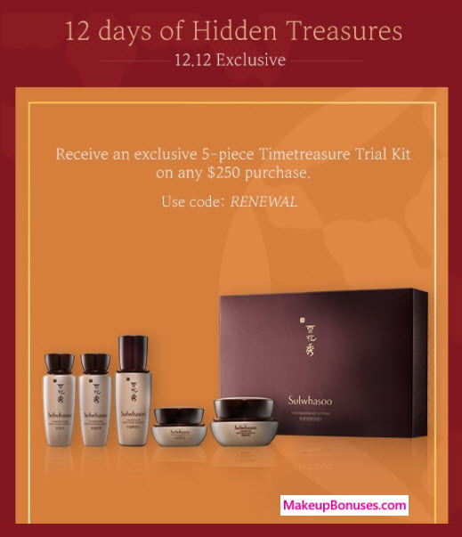 Receive a free 5-pc gift with your $250 Sulwhasoo purchase