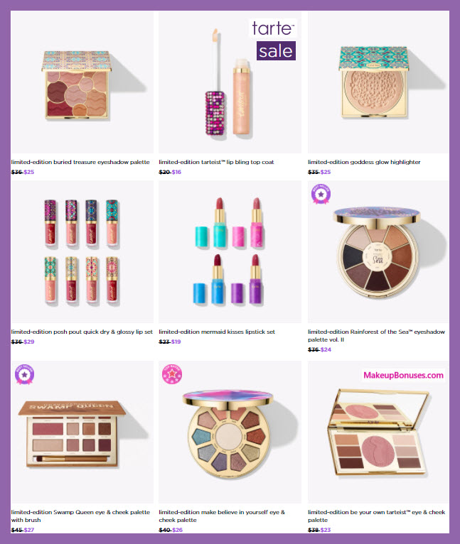 Tarte Sale - MakeupBonuses.com