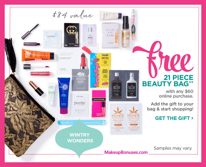 Receive a free 21-pc gift with your $60 Multi-Brand purchase