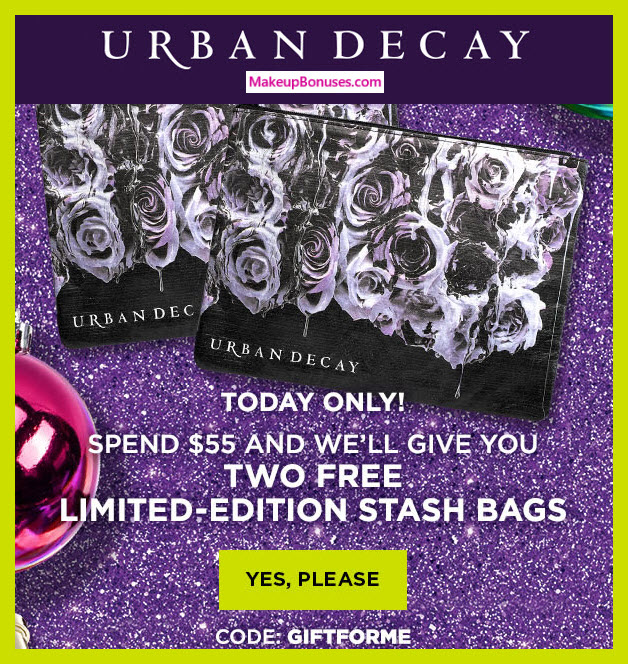 Receive a free 22-pc gift with your $55 Urban Decay purchase