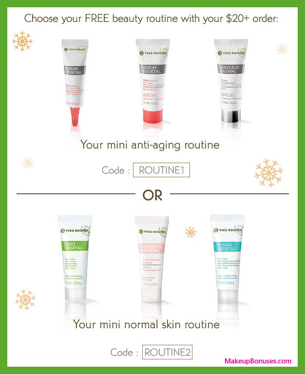 Receive your choice of 3-pc gift with your $20 Yves Rocher purchase