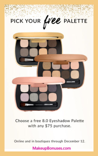 Receive a free 8-pc gift with your $75 bareMinerals purchase