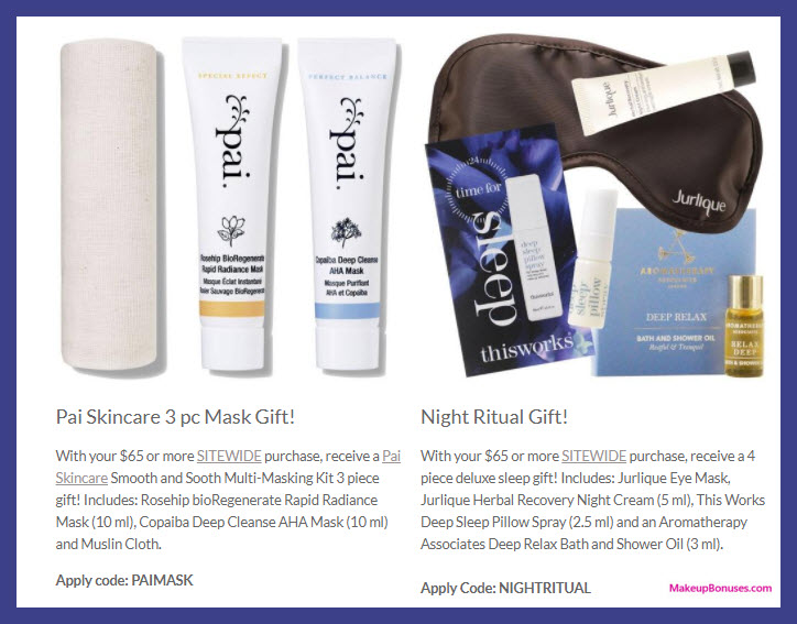 Receive a free 4-pc gift with $65 Multi-Brand purchase