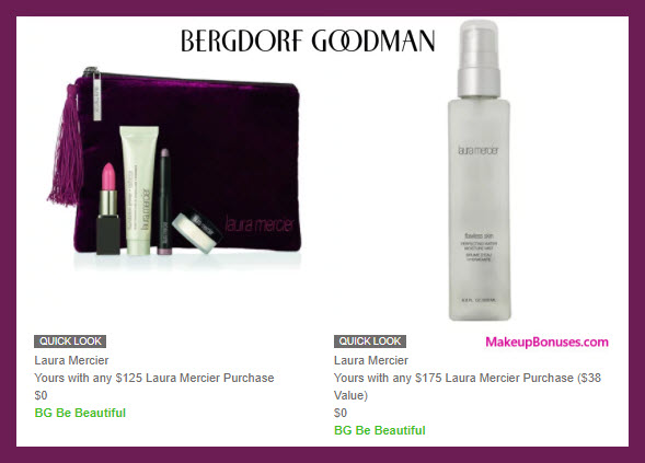 Receive a free 5-pc gift with $125 Laura Mercier purchase