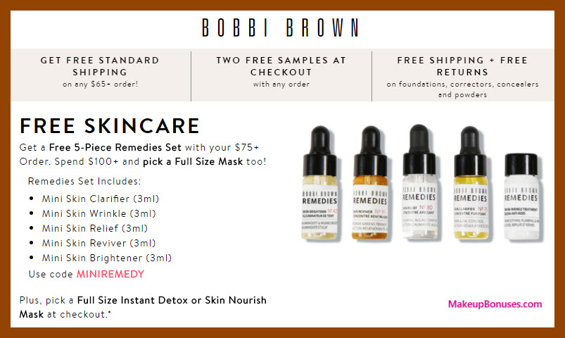 Receive a free 5-pc gift with $75 Bobbi Brown purchase