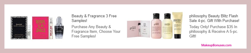 Receive a free 5-pc gift with $35 Philosophy purchase