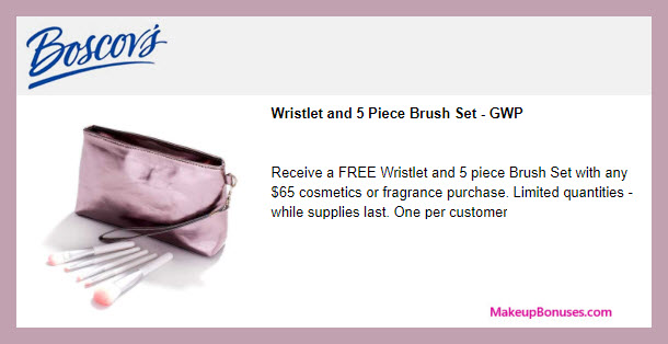 Receive a free 5-pc gift with $65 Multi-Brand purchase