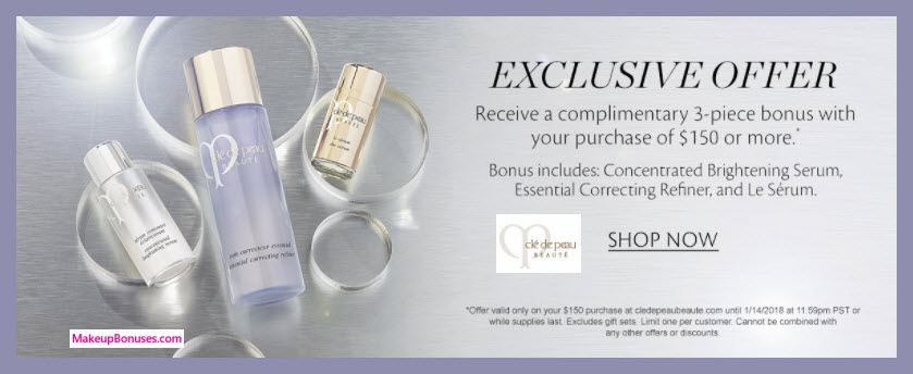 Receive a free 3-pc gift with $150 Clé de Peau Beauté purchase