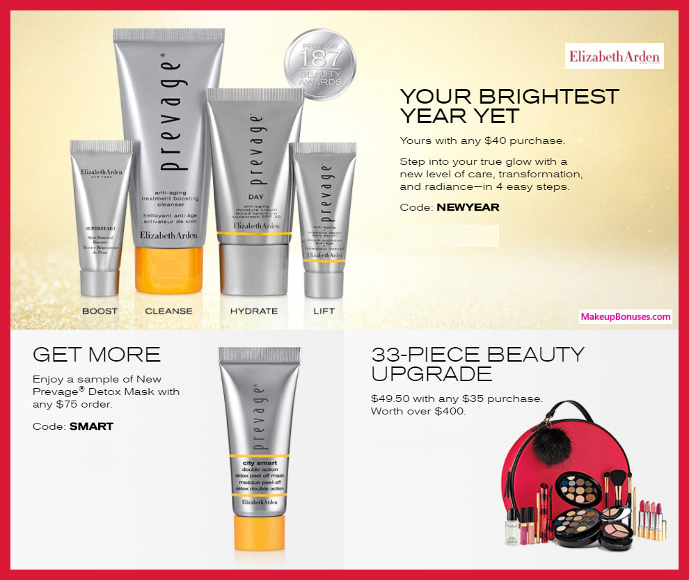 Receive a free 4-pc gift with $40 Elizabeth Arden purchase