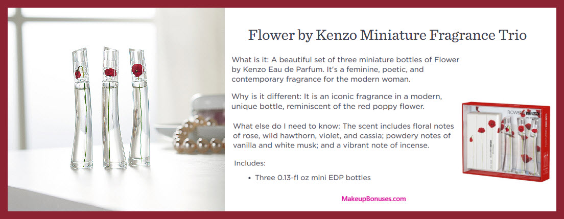 Flower by Kenzo Miniature Fragrance Trio - MakeupBonuses.com