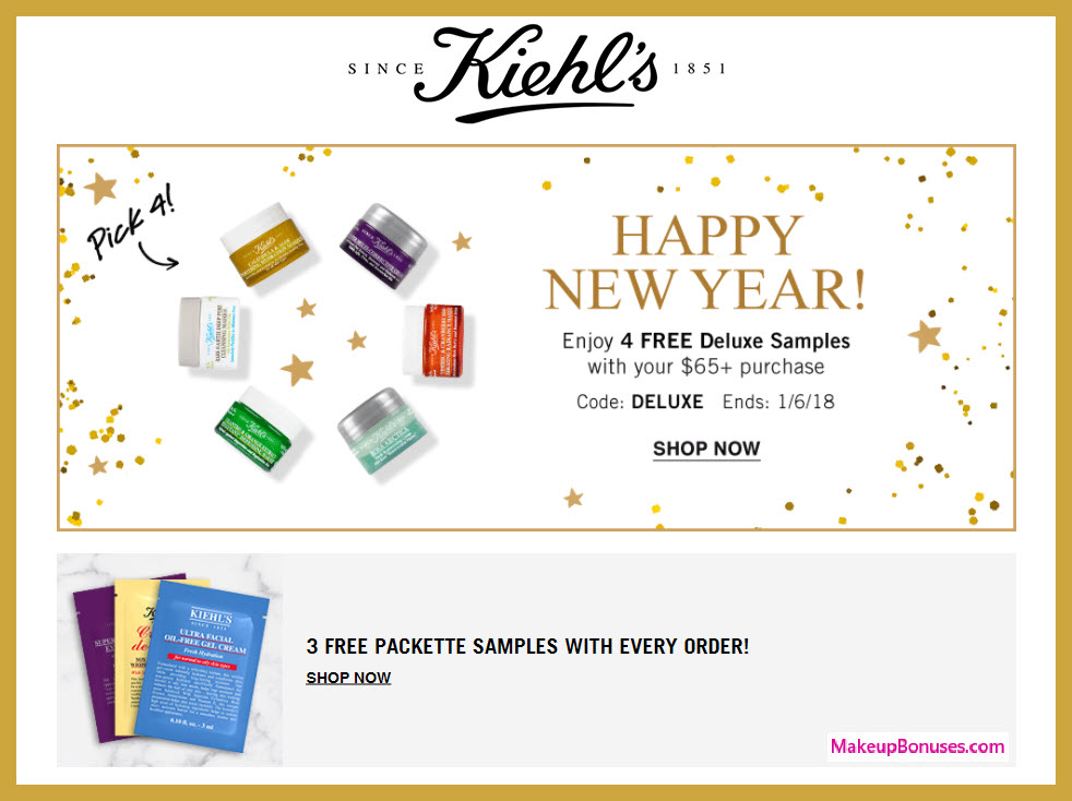 Receive your choice of 4-pc gift with $65 Kiehl's purchase