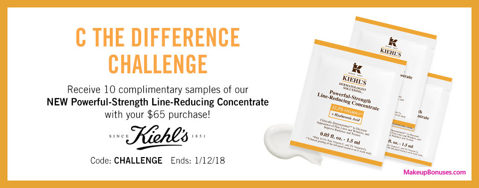 Receive a free 10-pc gift with $65 Kiehl's purchase