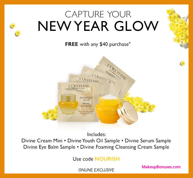 Receive a free 5-pc gift with $40 L'Occitane purchase