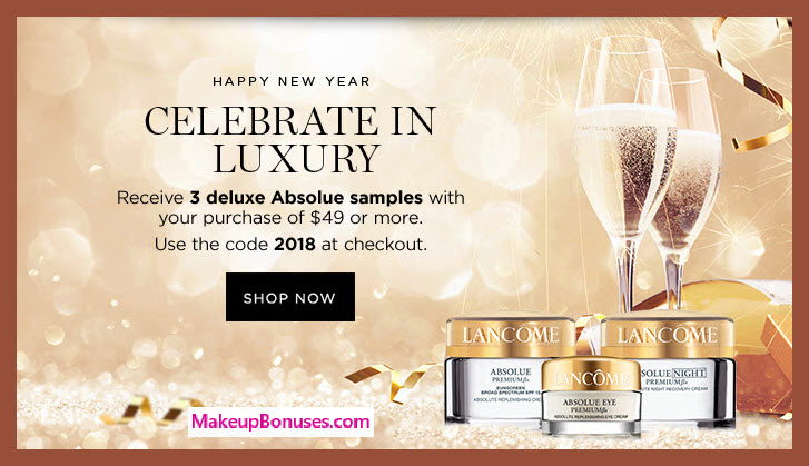 Receive a free 3-pc gift with $49 Lancôme purchase