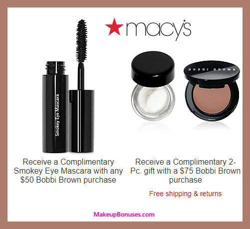 Receive a free 3-pc gift with $75 Bobbi Brown purchase