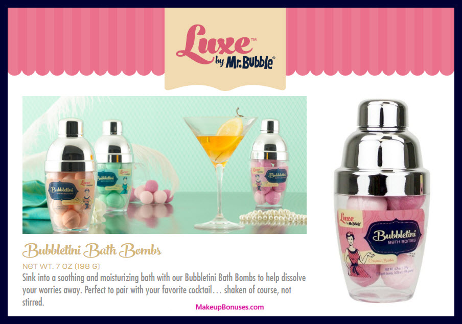 Luxe by Mr. Bubble® Original Bubbletini Bath Bombs - MakeupBonuses.com