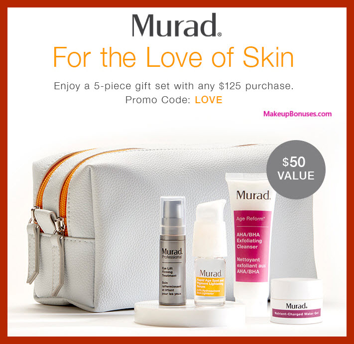 Murad 5piece Free Bonus Gift Makeup Bonuses