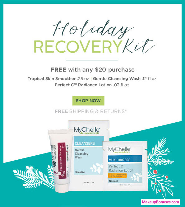 Receive a free 3-pc gift with $20 MyChelle purchase