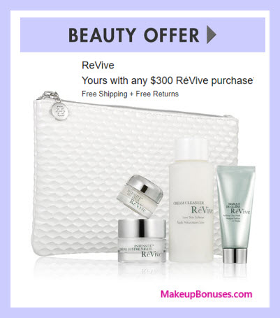 Receive a free 5-pc gift with $300 RéVive purchase