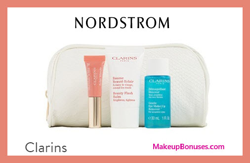 Receive a free 4-pc gift with $45 Clarins purchase